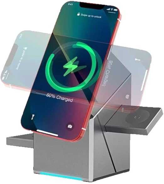 New Generation 3 - in - 1 Magnetic Pop - Up Wireless Charging Station - Cave